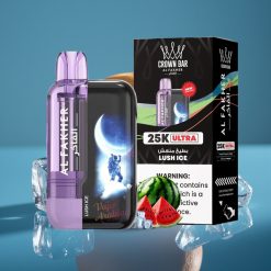 Al Fakher Crown Bar Ultra 25K LED Display Disposable Vape Ledo Led