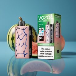 Vozol Neon 45K 45000 Puffova Jednokratna E-cigareta s Mesh Coil i 800mAh Baterijom – Lubenica Kiseli Breskva