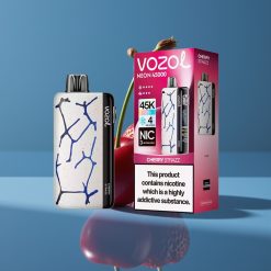 Vozol Neon 45k 45000 Pufova Disposable Vape Cherry Strazz s 4 Načina Ledene Hlađenosti i Mesh Coil